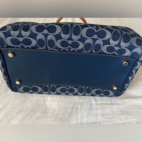 Never used authentic denim large Rowan satchel bag. - Picture 7 of 10